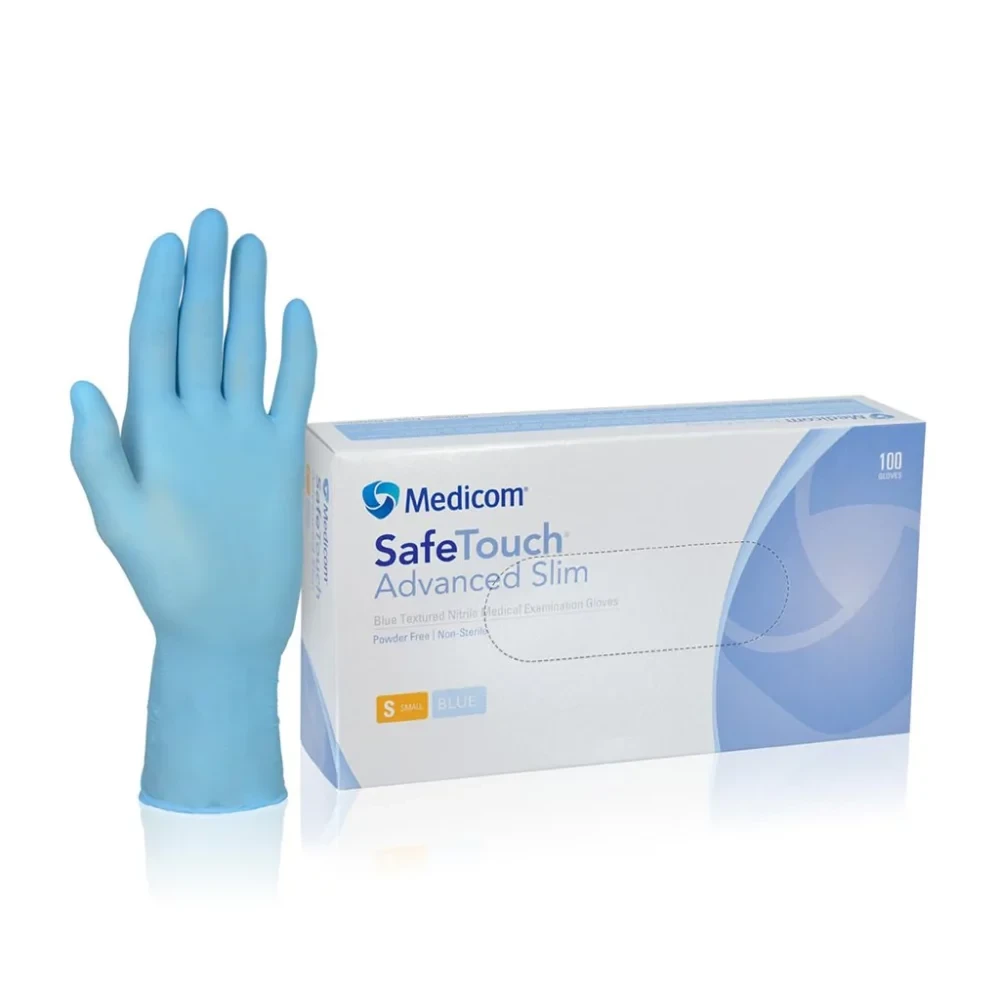 Medicom SafeTouch Advanced Slim Powder-Free Nitrile Examination Gloves (100 pieces per box)